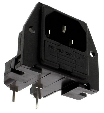 Bulgin - PF0030/PC - Bulgin ͨ C14 ֱ IEC ͷ PF0030/PC, Ӷ˽, 10A, 250 V 		