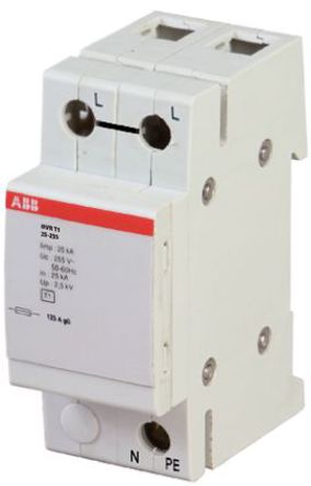 ABB - OVR T1 25-255 - ABB OVR ϵ 255 V 25kA ӿŵ OVR T1 25-255, DIN 찲װ, 35 x 64.8 x 85mm		