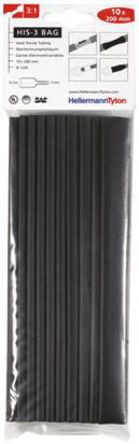 HellermannTyton - 308-31210 - HellermannTyton ɫ ϩ ׹ HIS-3 BAG 12/4 BLACK, 3:1, 12mmֱ, 20cm		