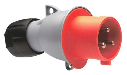 ABB - 2CMA193515R1000 - 332-P6 - IP44 3P+E  Straight plug 32A 6H RED		