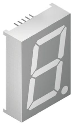 Kingbright - SC23-12SURKWA - Kingbright 1ַ 7  ɫ LED  SC23-12SURKWA, 260 mcd, ҲС, 56.9mmַ, ͨװװ		