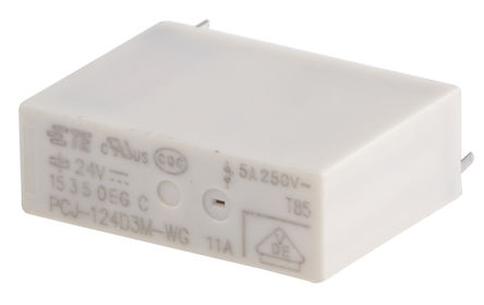 TE Connectivity - PCJ-124D3M-WG,000M - TE Connectivity PCJ-124D3M-WG,000M  PCB װ Ǳ̵, 5 A, 24V dc		