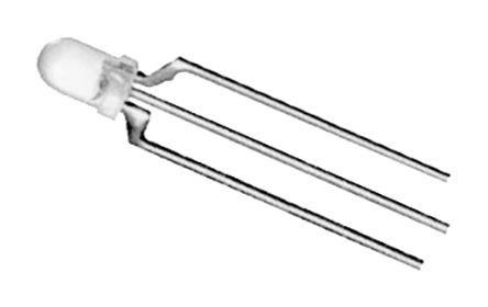 Kingbright - L-3VGYW - Kingbright ˫ɫ ɫ/ɫ LED L-3VGYW, 2.5 V, 60 ӽ, 3  3mm (T-1) ͨ		