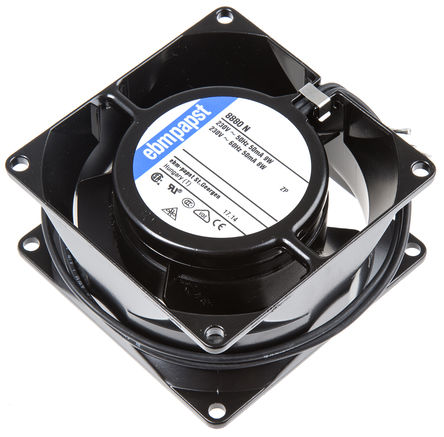 ebm-papst - 8880N - ebm-papst 8000N ϵ 9W 230 V   8880N, 30m3/h, 1750rpm, 80 x 80 x 38mm		