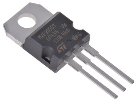STMicroelectronics - MJE3055T - STMicroelectronics MJE3055T , NPN , 10 A, Vce=60 V, HFE:5, 2 MHz, 3 TO-220װ		