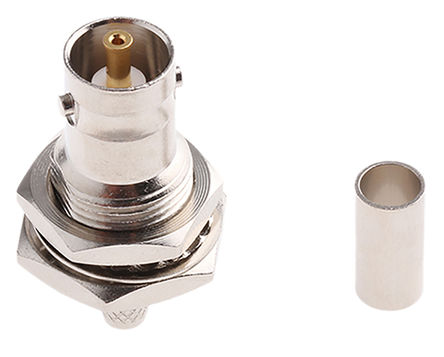 TE Connectivity - 1-1337433-0 - TE Connectivity 50 ֱ 尲װ ĸ BNC  1-1337433-0, 0  4GHz, ѹ ˽, RG141 A/U, RG58 C/U, 		