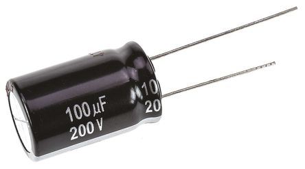 Panasonic - EEUEE2D101 - Panasonic EE  ϵ 200 V ֱ 100F ͨ  EEUEE2D101, 20%ݲ, +105C		