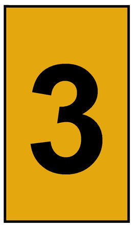 HellermannTyton - 901-10631 - HellermannTyton Ovalgrip ϵ 250װ ȵ׺ Ϲ̶ ±ʶ 901-10631, 4.5mm, 1.8  6.3mmֱ, ӡ"3"ͼ		