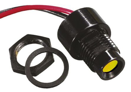 Apem - QRM85BXXY02E - Apem QRM85BXXY02E 6.75 mm  ɫ LED ָʾ, ʵ߽Ӷ, 8mmװ׳ߴ, 2 V ֱ		