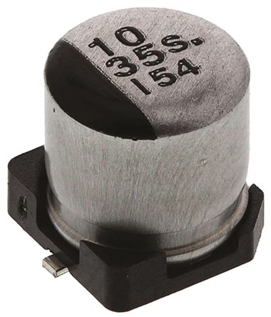 Panasonic - EEE1VA100SR - Panasonic VS ϵ 35 V ֱ 10F SMD  EEE1VA100SR, 20%ݲ, +85C		