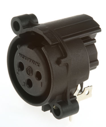 Neutrik - NC3FAH2-0 - Neutrik ɫ 3· ֱ  ӡˢ·尲װ XLR  NC3FAH2-0, ƽܶƻѧ, 50 V		