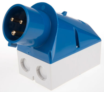 Mennekes - 344 - Mennekes ɫ 3P ҵԴ ֱ ڹʽ ͷ 344, 32A, 230 V, IP44		