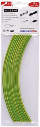 HellermannTyton - 308-30316 - HellermannTyton ɫ/ɫ ϩ ׹ HIS-3 BAG 3/1 GREEN / YELLOW, 3:1, 3mmֱ, 20cm		