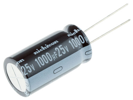 Nichicon - UPX1E102MHD - Nichicon PX ϵ 25 V 1000F ͨ  UPX1E102MHD, 20%ݲ, +105C, 5101-4װ		