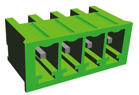 TE Connectivity - 284517-4 - TE Connectivity Buchanan ϵ 3.81mm ھ 4 · ĸ ɫ ֱ PCB  284517-4, ӡˢ·尲װ, Ӷ˽		