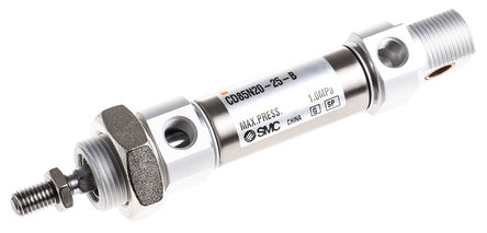 SMC - CD85N20-25-B - SMC C85 ϵ ˫ ϸԲͲ CD85N20-25-B, 25mmг, 1 MPaѹ, 20mm׾, G 1/8˿, -10  +60C		