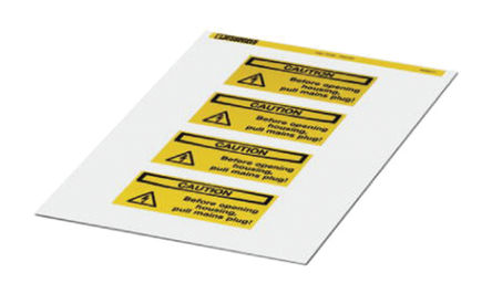 Phoenix Contact - 0830471 - Phoenix Contact 0830471 4װ Ԥӡǩ, 52mm, 105mm		