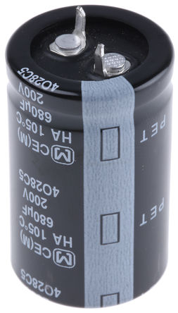 Panasonic - ECEC2DA681CJ - Panasonic HA ҧʽ ϵ 200 V 680F ͨ  ECEC2DA681CJ, 20%ݲ, +105C		