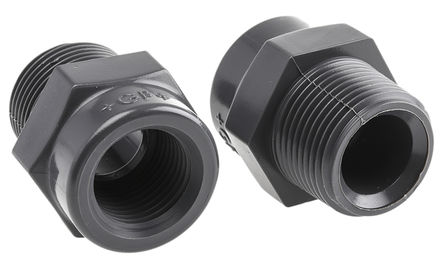 Georg Fischer - 721910837 - Georg Fischer 39mm ֱ PVC-U 쾶 721910837, 1/2 in Rp  x 3/4 in BSPT 		