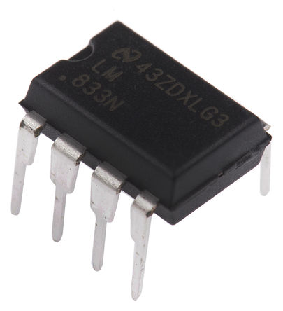 Texas Instruments - LM833N/NOPB - Audio op amp,LM833N 15MHz DIP8		