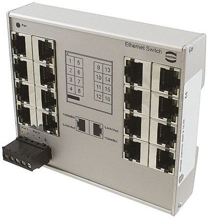 Harting - 20761163000 - Harting 16RJ45 ˿ 100m ̫ 20761163000, DIN 찲װ, 10 Mbit/s, 100 Mbit/s		