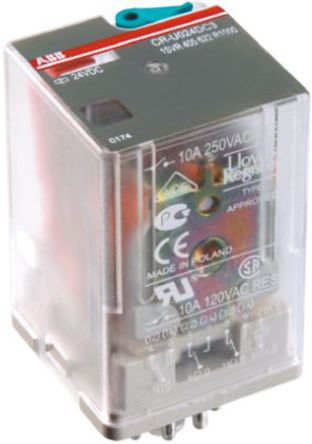 ABB - 1SVR405601R7000 - ABB 1SVR405601R7000 ˫ PCBӡˢ·壩װ ӿڼ̵ģ, 10A, 121V ac		