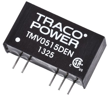 TRACOPOWER - TMV 0515DEN - TRACOPOWER TMV EN ϵ 1W ʽֱ-ֱת TMV 0515DEN, 4.5  5.5 V ֱ, 15V dc, 30mA, 3kVѹ, 72%Ч, SIP 7װ		