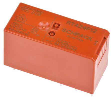 TE Connectivity - RT424F12 - TE Connectivity RT424F12 ˫˫ װ ̵, 15 A, 12V dc, ڵԴӦ		