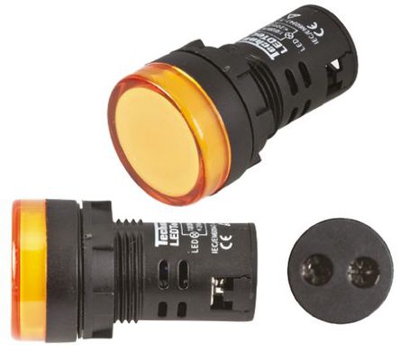 TECHNA - LEDtecYellow012Vac/dc - TECHNA ɫ LED ָʾ LEDtecYellow012Vac/dc, 22mmֱ, IP65		