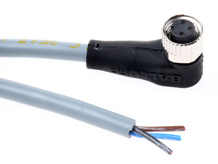 BALLUFF - BCC M323-0000-10-001-VX8334-050 - BALLUFF BCC M323-0000-10-001-VX8334-050 5m M8 3  ĸ ӵ, ʹM8 Angled Connector, - 5  +80 C		