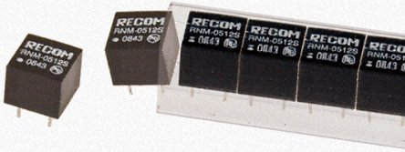 Recom - RNM-1215S - Recom 1W ʽֱ-ֱת RNM-1215S, 10.8  13.2 V ֱ, 15V dc, 66mA, 500V acѹ, DIPװ		