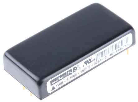 Murata Power Solutions - TWR-5/1000-15/200-D24A-C - Murata Power Solutions TWR ϵ 11W ʽֱ-ֱת TWR-5/1000-15/200-D24A-C, 18  36 V ֱ, 5 V dc, 15 V dc		