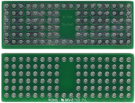 Roth Elektronik - RE941-S2 - Roth Elektronik RE941-S2 试验电路板, 可焊接试验电路板，带适配电路板, 46.99 x 17.14 x 1.5mm		