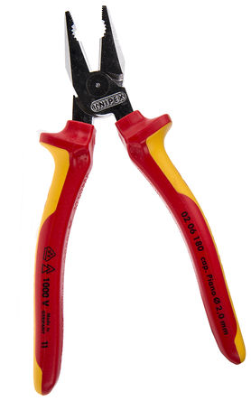 Knipex - 02 06 180 RS - Knipex ߸ ǯ 02 06 180 RS, и Ӳߣ2.5 mmٸ˿2 mm׼ߣ11.5 mm, ܳ180 mm		