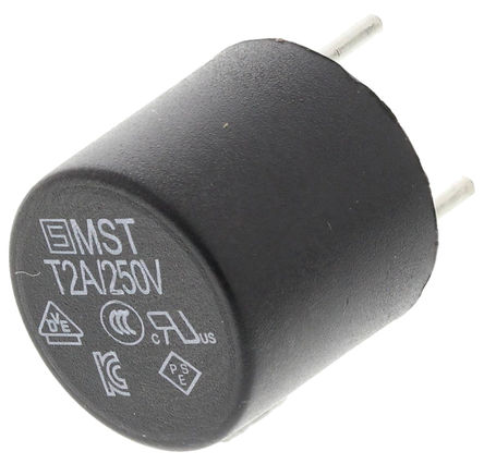 Schurter - 0034.6618 - Schurter 2A  ߵ PCB ̶۶ 0034.6618, T۶ٶ, 250V ac, 8.5mmֱ, 8.5mm		