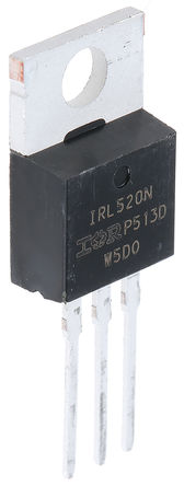 Infineon - IRL520NPBF - Infineon LogicFET ϵ N Si MOSFET IRL520NPBF, 10 A, Vds=100 V, 3 TO-220ABװ		