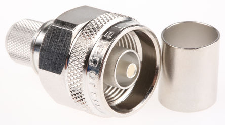 Telegartner - J01020A0110 - Telegartner J01020A0110 50 ֱ °װ N ͽͷ, ͷ, ѹӶ˽, 0  11GHz, RG214/U		