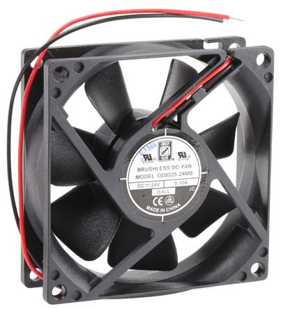 RS Pro - OD8025-24MB - RS Pro OD8025 ϵ 1.67W 24 V ֱ  OD8025-24MB, 56.07m3/h, 2800rpm, 80 x 80 x 25mm		