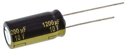 Panasonic - EEUFC1A122 - Panasonic FC  ϵ 10 V ֱ 1200F ͨ  EEUFC1A122, 20%ݲ, 52m(ֵ), +105C		