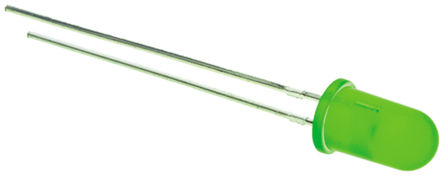 Broadcom - HLMP-4740 - Broadcom HLMP ϵ ɫ (569 nm ) LED HLMP-4740, 2.2 V, 2.3 mcd, 50 ӽ 5mm (T-1 3/4) ͨ		