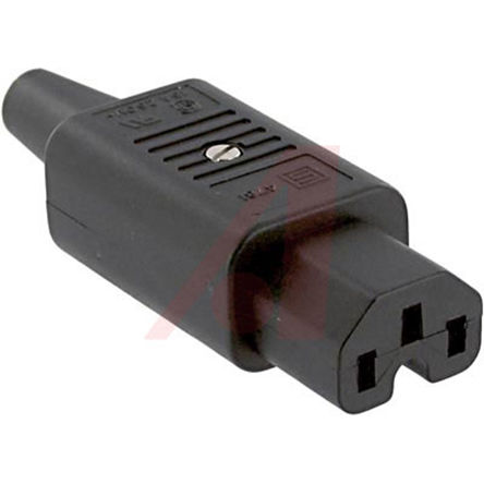 Schurter - 4781.0100 - Schurter ݶװ C15  IEC  4781.0100, ¶˽, 10 (IEC) A, 15 (UL & CSA) A, 250 V 		