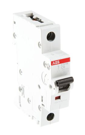 ABB - 2CDS271001R0064 - ABB System M Pro S200 ϵ�� 1�� 6 A MCB ΢�Ͷ�·�� 2CDS271001R0064, 10 kA �Ͽ�����, C�� ��բ����		