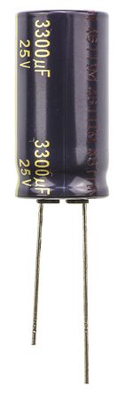 Panasonic - EEUFC1E332 - Panasonic FC  ϵ 25 V ֱ 3300F ͨ  EEUFC1E332, 20%ݲ, 18m(ֵ), +105C		