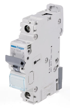 Hager - NCN120A - Hager Invicta NCN ϵ 1 20 A MCB NCN120A, 10 kA Ͽ, C բ		