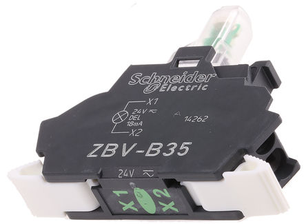 Schneider Electric - ZBVB35 - Schneider Electric XB4 XB5 ϵ  ZBVB35, 24 V /ֱ, ɫ LED, ݶӶ		