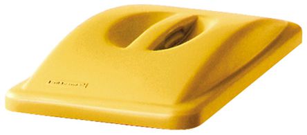Rubbermaid Commercial Products - FG268888YEL - 黄色 PP 垃圾桶盖, 使用于Slim Jim 容器, 70mm		