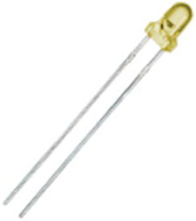 Stanley Electric - UY3863X - Stanley Electric 3863X ϵ ɫ (590 nm ) LED UY3863X, 2.8 V, 1.4 cd, 22 ӽ 3mm (T-1) ͨ		