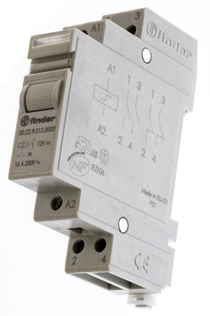 Finder - 20.22.9.012.0000 - Finder 20.22.9.012.0000 DPNO DIN  ̵, 16 A, 12V dc		