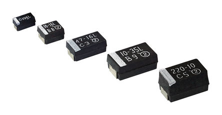 Vishay - 593D106X9035D2TE3 - Vishay 593D ϵ 10F 10% SMD  593D106X9035D2TE3, 35 V ֱ, 7343-31 װ, 300m ESR, +125 (With Derating)C		