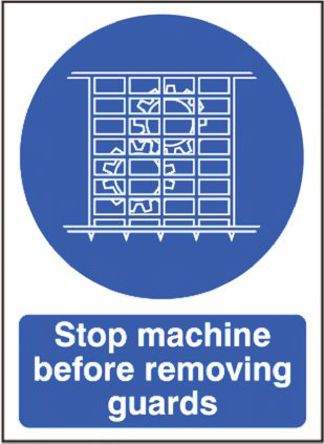 Signs & Labels - MA05451S - Signs & Labels MA05451S ɫ Ӣ ϩ ǿԱ־ “ֹͣװ“, 210 x 148mm		